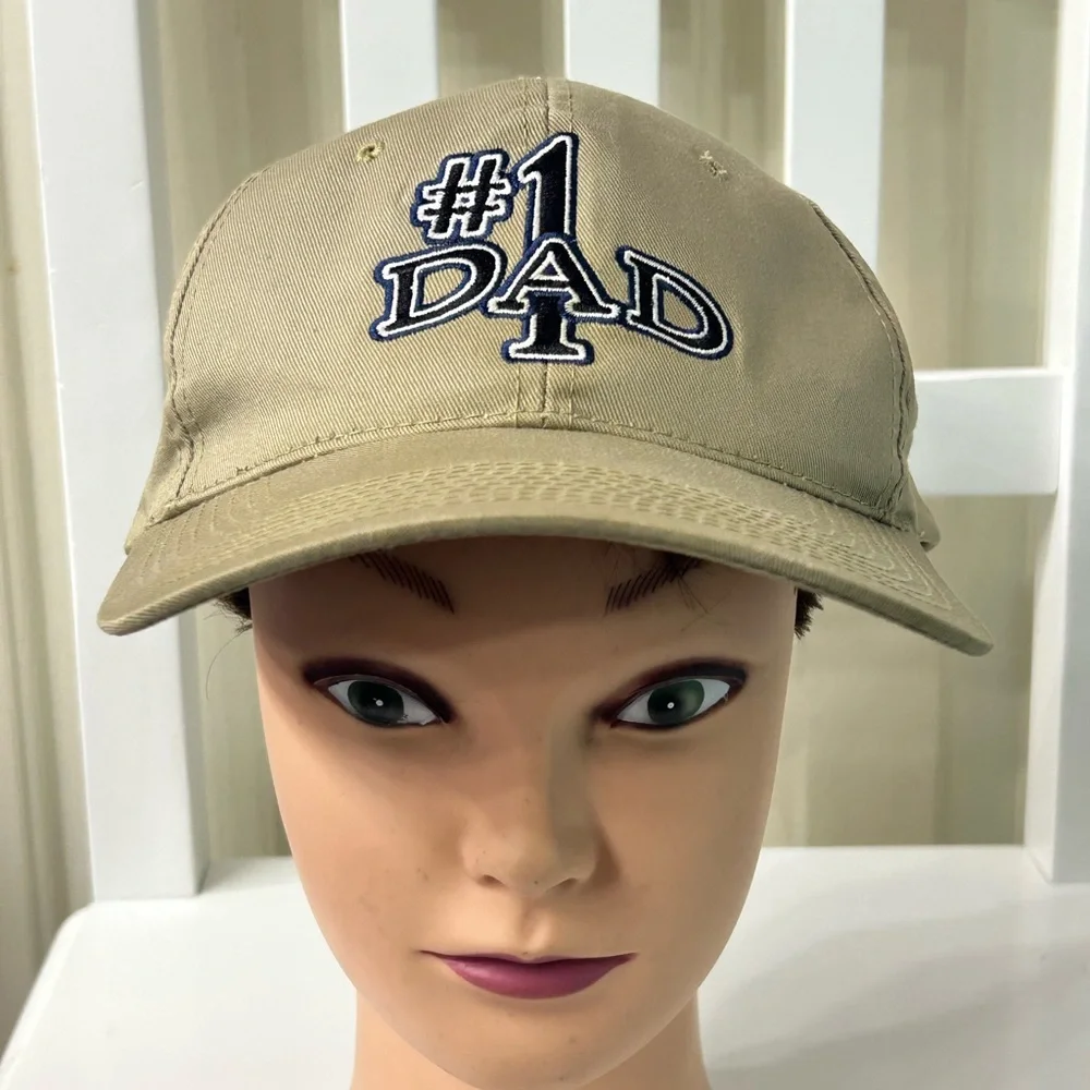 Vintage #1 Dad Adjustable SnapBack Hat Cap - Picture 2 of 8